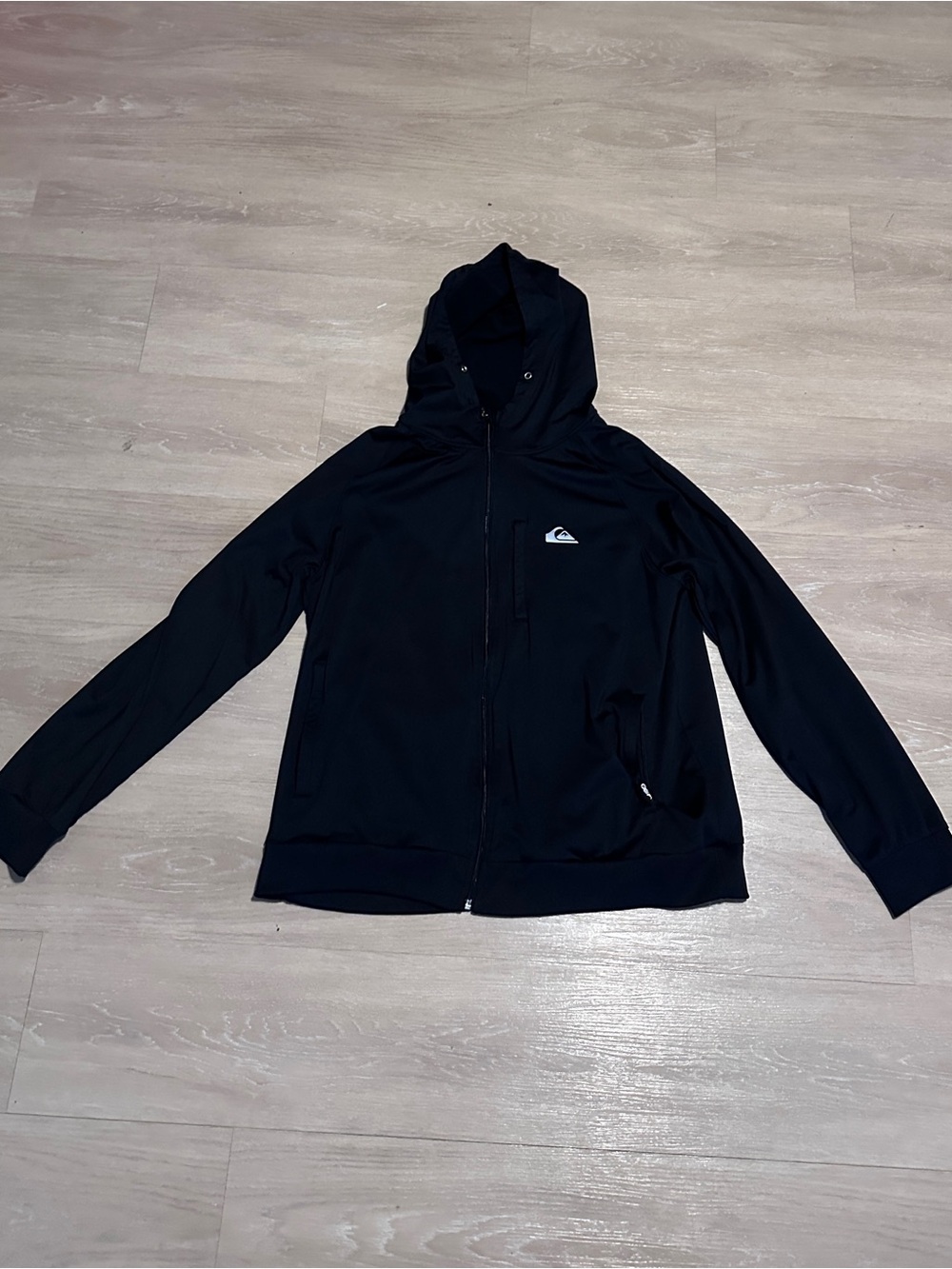 Quiksilver Black Full-Zip Hooded Sweatshirt